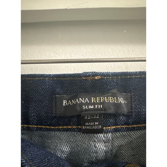 Banana Republic Slim fit Men's‎ Blue denim size 42x32 - Picture 3 of 6